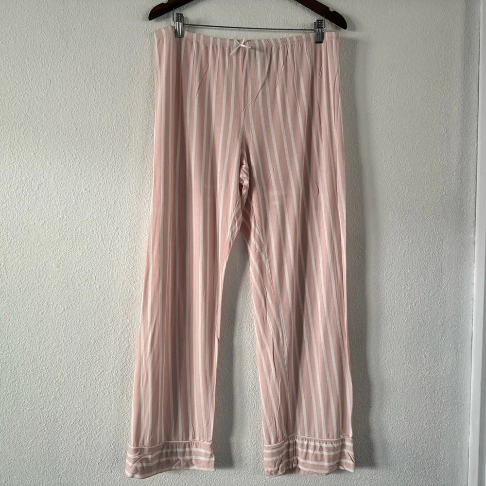 DIP Womens Medium Pink Stripe Lounge Set Oversize Hoodie Soft Cozy Athleisure - Picture 9 of 16